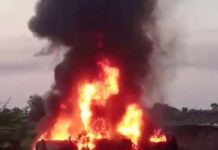 खरगोन में पलटे टैंकर से डीजल भर रहे थे लोग, ब्लास्ट हुआ और चीथड़े उड़ गए, दो की मौत, 22 घायल