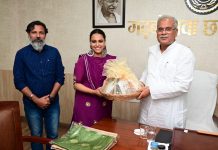 मुख्यमंत्री बघेल से बॉलीवुड फिल्म अभिनेत्री स्वरा भास्कर ने की मुलाकात