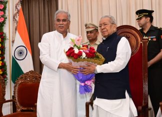 छत्तीसगढ़ के नौवें राज्यपाल बने बिस्वा भूषण, हाईकोर्ट चीफ जस्टिस ने दिलाई शपथ