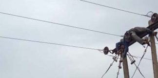 लाइन सुधारने के लिए खंभे पर चढ़ा था बिजली कर्मी, तभी शुरू कर दी गई बिजली सप्लाई, करंट लगने से मौत
