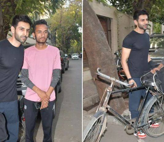कार्तिक आर्यन से मिलने 1160 किलोमीटर साइकिल चलाकर मुंबई पहुंचा उनका जबरा फैन