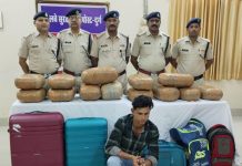 AC बोगी में सफर कर रहे तस्कर को टास्क टीम और दुर्ग RPF ने दबोचा, 13 लाख से ज्यादा का गांजा किया बरामद