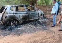 कोरबा में चलती कार में लगी भीषण आग, हादसे में टीचर की हुई दर्दनाक मौत