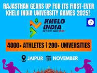 24 नवंबर से 5 दिसम्बर तक राजस्थान में होंगे खेलो इंडिया यूनिवर्सिटी गेम्स…पांच खेलों को पहली बार किया जा रहा शामिल…..